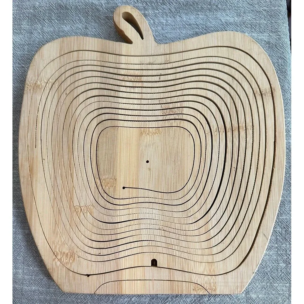 Bonnie‎ & Pop New York Collapsible Wooden  Apple Shaped Basket or Trivet